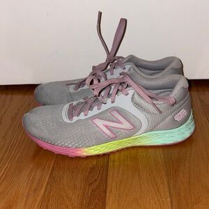 New Balance Gray and Pink Sneakers Ombre Colorful Sole Youth 7 Women 8